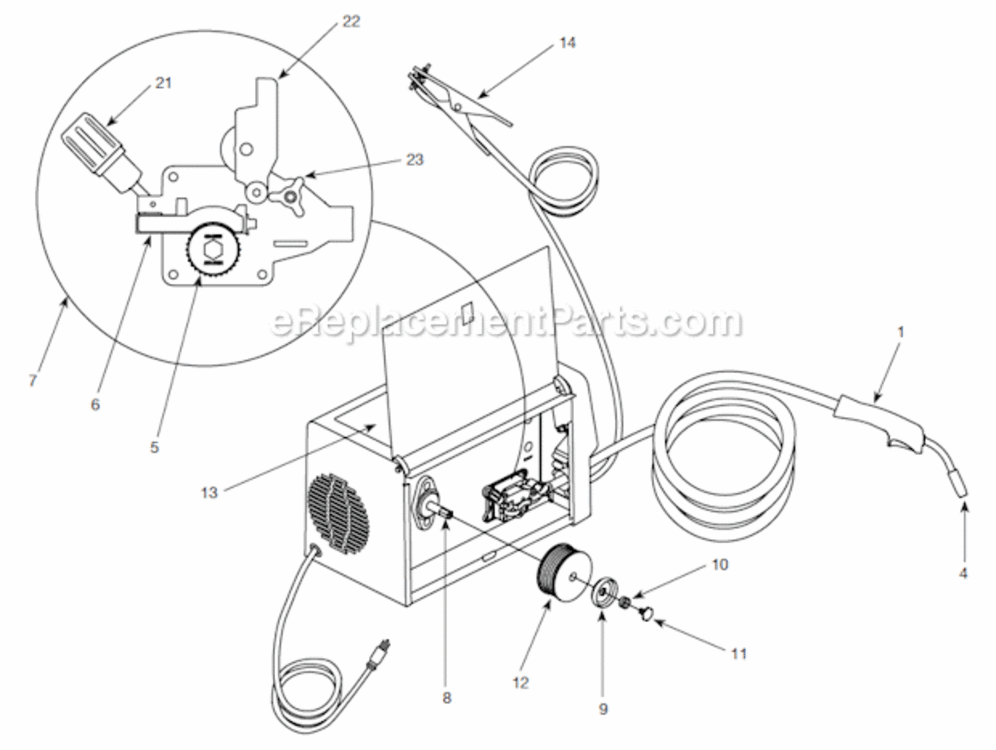 Page A Diagram and Parts List for WG4130  Campbell Hausfeld Welder